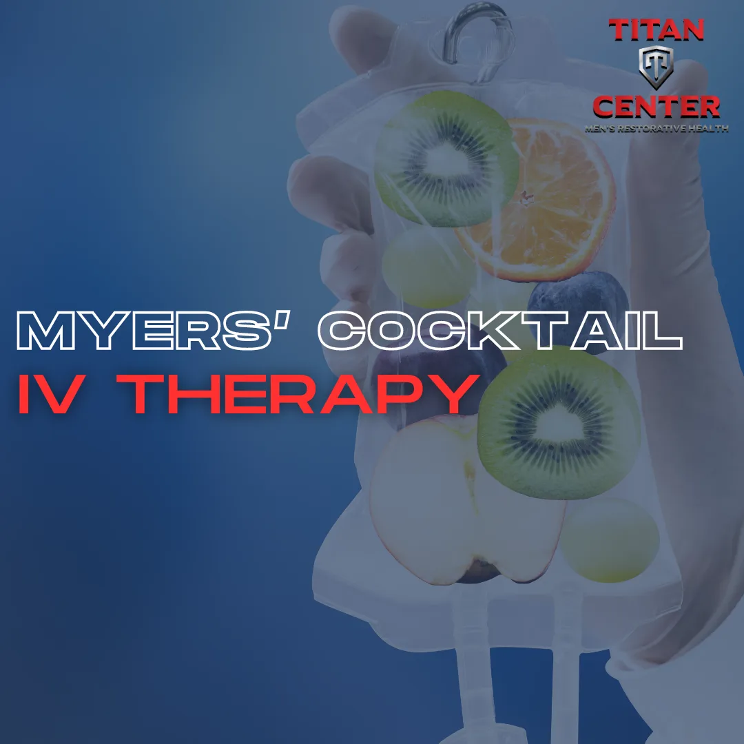 Titan- myers' cocktail Myers' IV vitamin infusion from Titan T Center in Clarksville, Tn. Also offering vitamin injections, testosterone treatment therapy, ED Treatment, medical weight loss, and more.